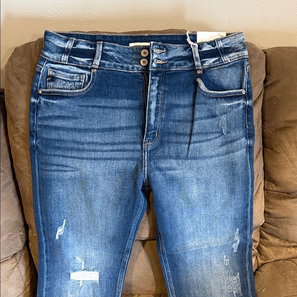 KanCan Dark Blue Distressed Skinny Jeans